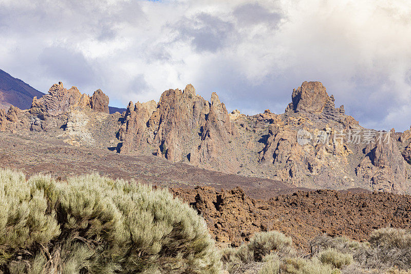 Tenerife Roques de García，加那利群岛的地标。